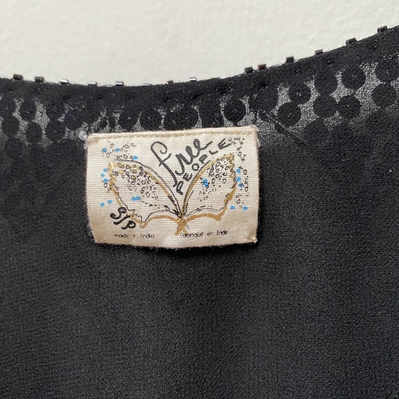 SOLD - Free People black sequin butterfly top - Picture 7 of 7